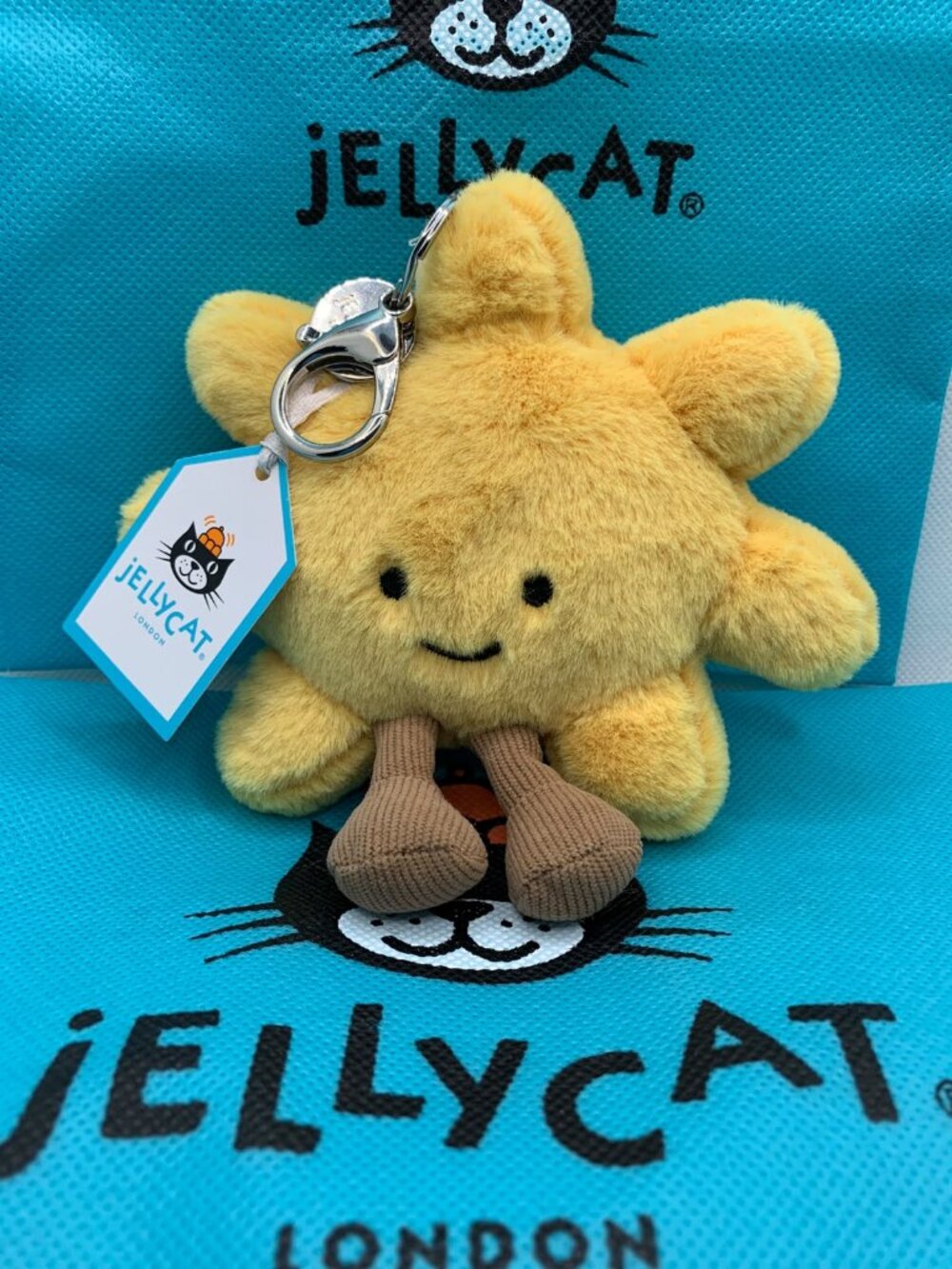 NWT Jellycat Amuseables Sun Bag Charm – Brand New With Tag Sunny Yellow Plush